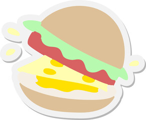 a tasty burger sticker