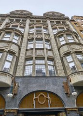 Beautifully restored residential house in art deco style, in Leipzig, Saxony, Germany.