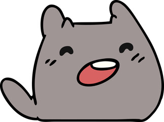 cartoon of a kawaii cat