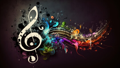 music is good for the soul, abstractly presented as a picture