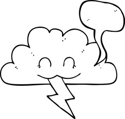 speech bubble cartoon storm cloud