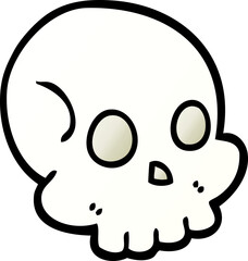 vector gradient illustration cartoon skull