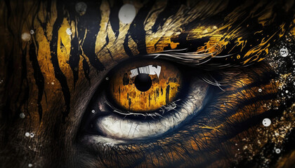 the view into the eye of a tiger