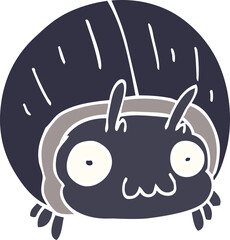 cartoon doodle huge beetle