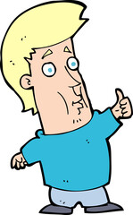 cartoon man giving thumbs up sign
