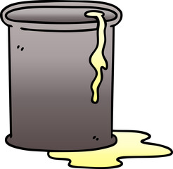 quirky gradient shaded cartoon barrel of oil