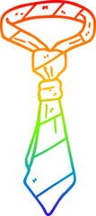 rainbow gradient line drawing cartoon office tie