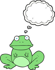 thought bubble cartoon frog
