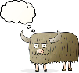 thought bubble cartoon hairy cow