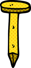 cartoon doodle brass nail