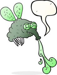 speech bubble cartoon gross fly