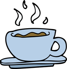 cartoon doodle coffee cup