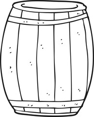 black and white cartoon barrel