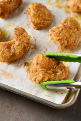 Breaded chicken breast nuggets