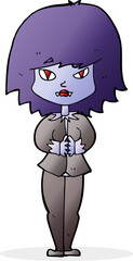 cartoon vampire woman