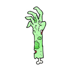 textured cartoon zombie arm