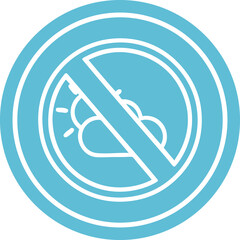 no weather circular icon