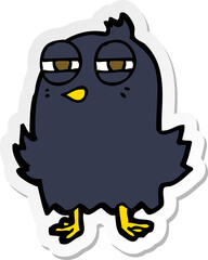 sticker of a funny cartoon bird