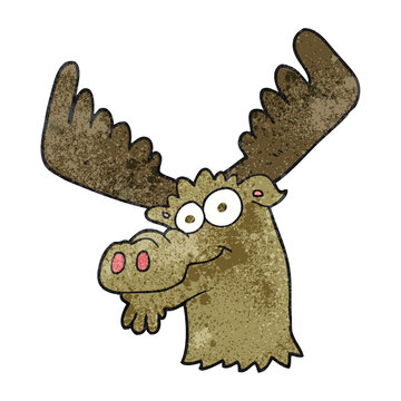 textured cartoon moose