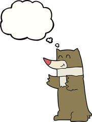 thought bubble cartoon bear
