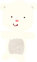 cartoon cute polar bear cub