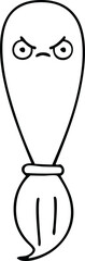 line drawing cartoon paint brush