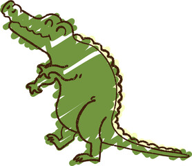 Fototapeta premium Crocodile Chalk Drawing