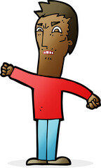 cartoon annoyed man