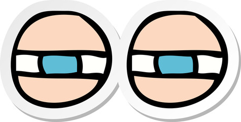 sticker of a cartoon eyes