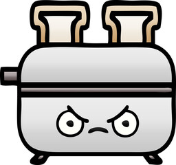 gradient shaded cartoon of a toaster