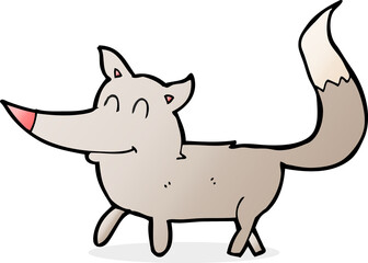 cartoon little wolf
