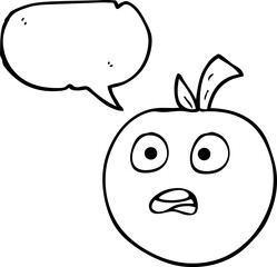 speech bubble cartoon tomato