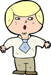 cartoon shocked boy