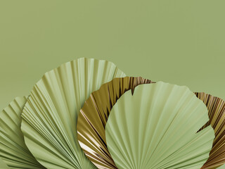 fan on a green background