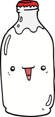 cute cartoon milk bottle