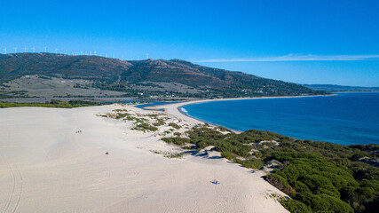Fototapeta na wymiar Landscape of dunes in Spain