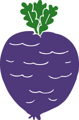 flat color style cartoon root vegetable