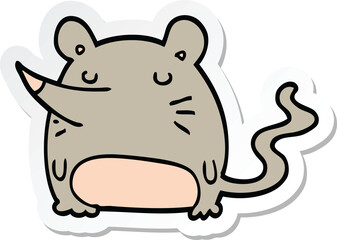 sticker of a cartoon mouse