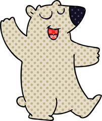 quirky comic book style cartoon wombat