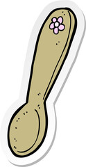 sticker of a cartoon spoon