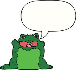 cartoon toad and speech bubble