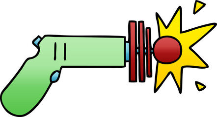 quirky gradient shaded cartoon laser gun