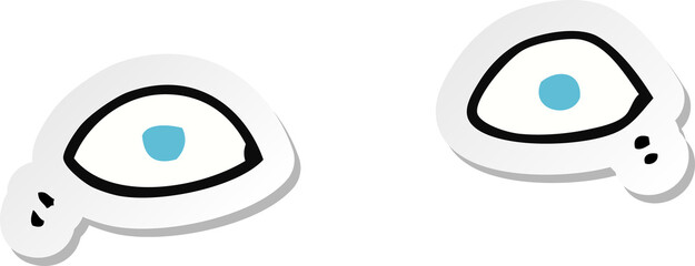 sticker of a cartoon eyes