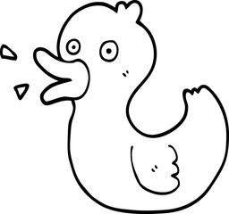 cartoon quacking duck