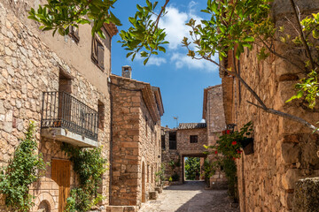 Old town of de Siurana, beautiful village on top of the mountain, Tarragona, Spain