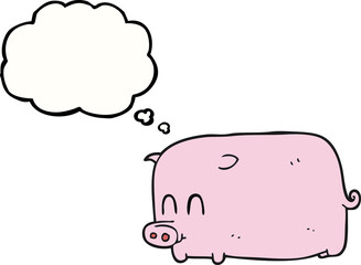 thought bubble cartoon pig
