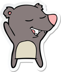 sticker of a cartoon bear