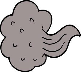 cartoon doodle whooshing cloud