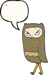 speech bubble cartoon owl