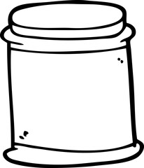 line drawing cartoon vitamin pots